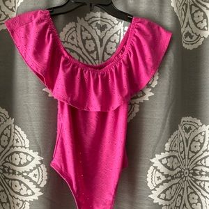 Pink body suit